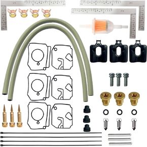 6H4-W0093-03-00 18-7768 40-50HP 2 Stroke Outboard Carburetor Repair Rebuild Kit Replacement for 6H4-W0093-02-00 9-37503