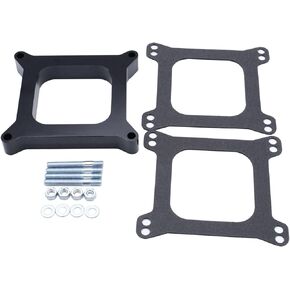 1 SET Black Carb spacers 1" Tall Open Phenolic Carburetor Spacer Compatible with Holley 4150/4160 4bbl. SBC BBC Carb