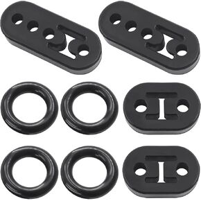 8Pcs Car Exhaust Rubber Hangers Muffler in 2 Holes and 4 Holes with High Density Rubber Muffler O Ring, Insulator Muffler Bracket Bushing Mount for Car Truck in Saudi Arabia