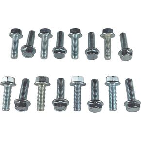ICT Billet BBC Intake Manifold Bolt Kit 16 Piece Bolt Set Compatible with Big Block Chevy 396 402 409 427 454 502 V8 Eight Cylinder Carburetor Chevrolet 3/8-16 Standard Thread 551664