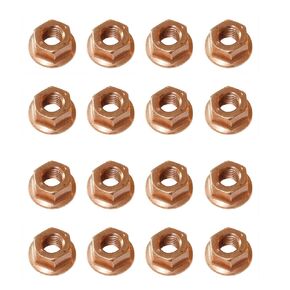 12 pcs Exhaust Manifold Nuts Head Stud Nut M8 Hex Copper Self Locking Fit for BMW E30 3 Series