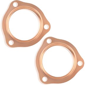 2PCS 3" Exhaust Gasket,Copper Exhaust Flange for Header Gasket & Collector Gasket,Car Accessories Exhaust Pipe Gasket Compatible with BBC/SBC,Automotive Exhaust Systems & Parts (3")