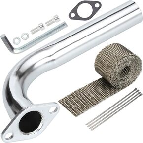 YOXUFA High Performance 420cc Exhaust Header Pipe for Predator 301cc GX240 270cc 390cc Mini Bike Go Kart