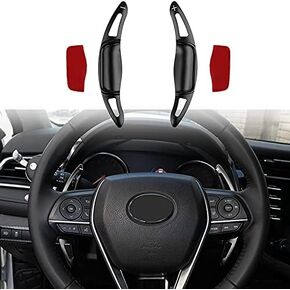 CKE for Toyota Camry 2024 2023 2022 2021 2020 2019 2018 for Corolla RAV4 Avalon Accessories Sporty Auto Car Paddle Shifter Extension Shift Paddle Cover Trims -Red
