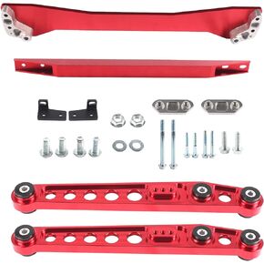 Rear Lower Control Arm Subframe Brace Tie Bar kit Compatible with Honda Civic EK 1996 1997 1998 1999 2000