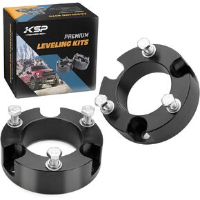 مجموعات رفع التسوية الأمامية مقاس 3 بوصات من KSP مناسبة لـ Tacoma 2005-2023 4Runner 2003-2023 FJ Cruiser 2007-2015، فواصل دعامة ألومنيوم 6061-T6 ترفع المقدمة 3 بوصات على بيك اب To-yo-ta (عبوة من قطعتين، أسود)