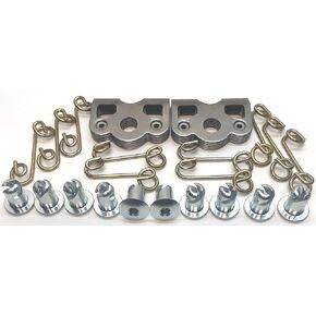 1/4 Turn Quick Release Steel Dzus Button with Springs and Tab Plates 10 Pack-Free Rivets!