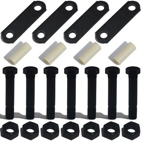 Trailer Axle Shackle Kit, Tandem Axle Trailer Kit for Double Eye Leaf Spring 3,500 lbs-7,200 lbs Axles (7 Nuts and 7 Bolts)