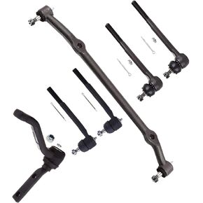 SCITOO 6PCS Suspension Kit Center Link Tie Rod Ends Idler Arm for Buick Century El Camino Caballero, for Oldsmobile Cutlass, for Pontiac Bonneville DS909 ES2034RLT ES2033RLT K6187T