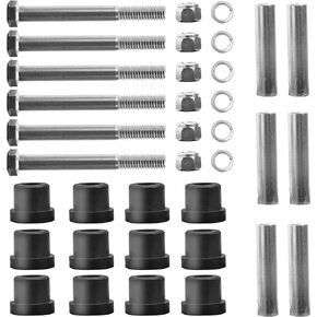 Golf Cart Front and Rear Leaf Spring Bushing and Sleeve & Screw Kit for Club Car DS Gas&Electric 1992 UP