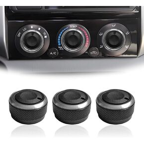 3Pcs Control Knob Heater A/C or Fan, Heater Air Conditioning Button Compatible with Toyota Tacoma Knob Toyota Tacoma Accessories 2005-2015