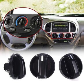 Set of 3 AC Heater Blower Fan Control Knob Replacement for 2000-2006 Toyota Tundra Air Conditioner Control Knob Replace 55905-0C010, 559050C010 A/C Knob