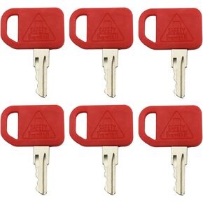 AT195302 6PCS Ignition Keys AR51481 Replacement for John Deere Heavy Equipment Loader Backhoe Loader Tractors 1200 210C 310A 310C 410B 550B 700H 1050J 210LJ 250D 460E 410C 710D