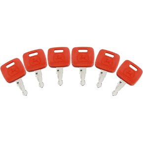 Ignition Key RE183935 RE71557 Key Replacement for J-OHN Deere Tractor 2038R 5320 3120 3320 3720 4210 4320 4510 4710 5045E 5103 5203 7130 7230 8330 7810 9510 and 4730(Pack of 6)