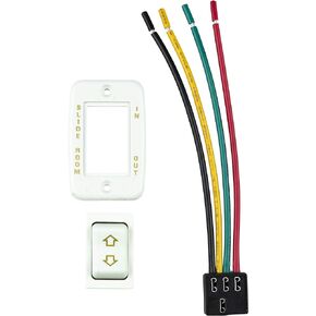 Lippert Components Slide-Out Electric Switch Assembly Replacement - Black — For Above Floor and Through Frame Slides - Exact-Match Component - Easy, DIY Installation - Full Switch Assembly Included — 117460
