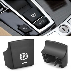 Jaronx Compatible with BMW Parking Brake Button 5‘ F10/6’ F12/7' F01/X3 F25/X4 F26/X5 F15/X6 F16 2015-2019, Electronic Parking Switch Button Cover E-Brake P Button Replacement for BMW 2015-2019