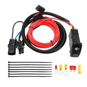 X AUTOHAUX ATV UTV طقم تبديل مروحة فوق الركوب LED مفتاح الروك لـ Polaris لـ Ranger RZR 800 900 XP 1000 التوصيل والتشغيل مروحة أكثر من الركوب عدة مفتاح الروك LED بإضاءة خلفية لتبريد المحرك بدون مرحل