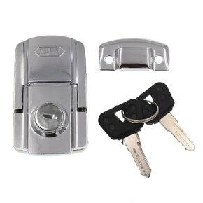 Iron Motorcycle Rear Trunk Lock Silver Anti‑Theft Trunk Lock with 2 Keys