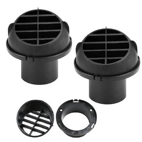 Warm Air Vent Outlet,2pcs 360 Degrees Rotatable Diesel Heater Car Heater Duct Hose Pipe Air Outlet Vent Cover for Parking Heater Air Conditioner Steering Eberspacher, Webasto, Propex Heaters (75mm)