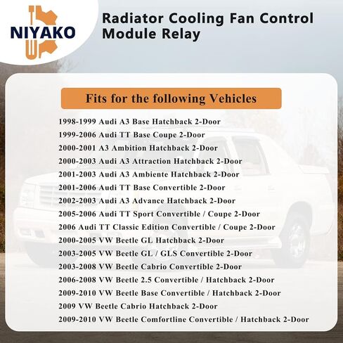 Cooling Fan Control Unit Module Relay Replacement # 902-419 1J0919506K 1J0 919 506 K Fit 2000-2014 Beetle Jetta Golf A3 TT in Saudi Arabia