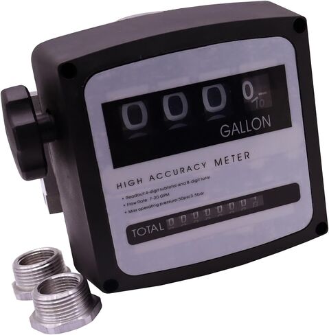 BORRITT 1 بوصة NPT خيوط ميكانيكية 4-مقياس تدفق الوقود الرقمي من الألومنيوم 5-30GPM مضخات نقل الوقود جالون متر 0.75 بوصة البطانات المخفض ± 1٪ دقة ديزل بنزين 4 عجلات متر ميكانيكي in Kuwait