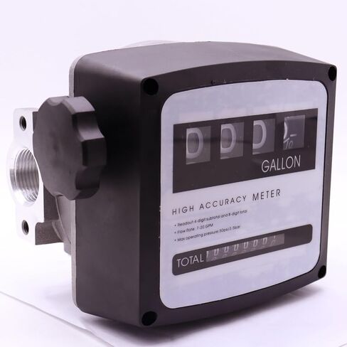 BORRITT 1 بوصة NPT خيوط ميكانيكية 4-مقياس تدفق الوقود الرقمي من الألومنيوم 5-30GPM مضخات نقل الوقود جالون متر 0.75 بوصة البطانات المخفض ± 1٪ دقة ديزل بنزين 4 عجلات متر ميكانيكي in Kuwait