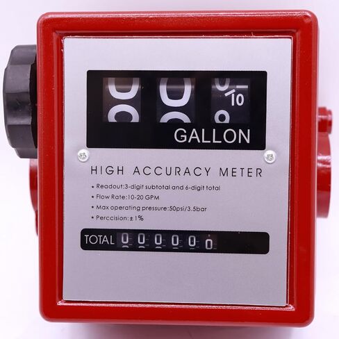BORRITT 1 "بوصة NPT الميكانيكية 3-مقياس تدفق الوقود الألومنيوم الرقمي 5-30GPM مضخات نقل الوقود جالون متر 0.75 بوصة البطانات المخفض ± 1٪ دقة الديزل البنزين 3 عجلة متر الميكانيكية in Kuwait