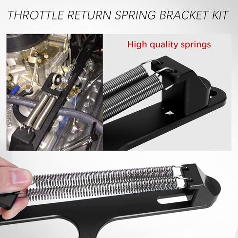 TEMSONE 4150 4160 Series Throttle Cable Bracket Billet Aluminum Anodized Throttle Brackets Return Spring Adjustable Black in Kuwait