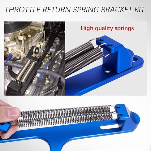 TEMSONE 4150 4160 Series Throttle Cable Bracket Billet Aluminum Anodized Throttle Brackets Return Spring Adjustable Black in Saudi Arabia
