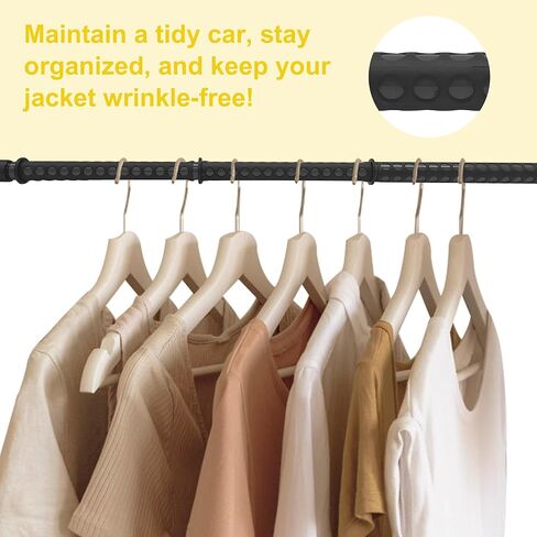 شريط شماعات السيارات عالي التحمل من Elantrip، يمتد من 34 بوصة إلى 63 بوصة، وأنابيب حديدية وغطاء حماية مطاطي للسيارات والشاحنات وسيارات الدفع الرباعي وRVS (مجموعة قطعة واحدة) in Kuwait