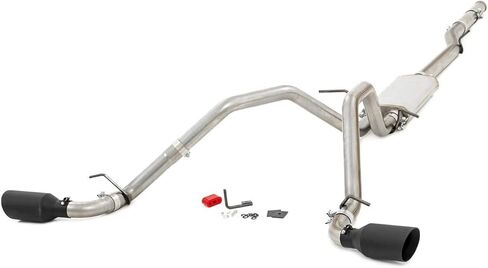 عادم Rough Country المزدوج Cat-Back لـ 2014-2018 Chevy/GMC 1500 | 5.3 لتر - 96007 in Kuwait