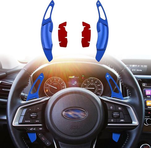 CKE for Subaru Forester Outback XV Crosstrek Impreza Legacy Ascent WRX BRZ Scion FR-S GT86 إكسسوارات ألومنيوم رياضية للسيارات مجداف مجداف تمديد غطاء مجداف - أحمر in Kuwait