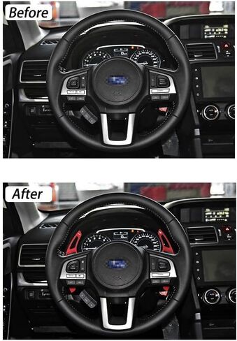 CKE for Subaru Forester Outback XV Crosstrek Impreza Legacy Ascent WRX BRZ Scion FR-S GT86 إكسسوارات ألومنيوم رياضية للسيارات مجداف مجداف تمديد غطاء مجداف - أحمر in Kuwait