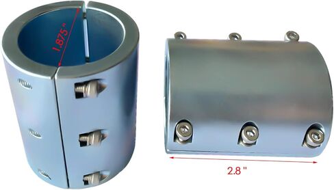 Split Collar Tube Clamp, UTV Universal Connector Weldable Tube Clamps, Long Connector Tube Clamp 1-7/8" Qty 2 in Kuwait