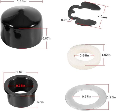Manicar AM124509 غطاء ختم جلبة الذراع المزدوج ومجموعة إعادة بناء الأجهزة، متوافق مع John Deere AM126566 M143350 AM127958 AM124509 M111740 M147966 M111358 (9 قطع) in Kuwait