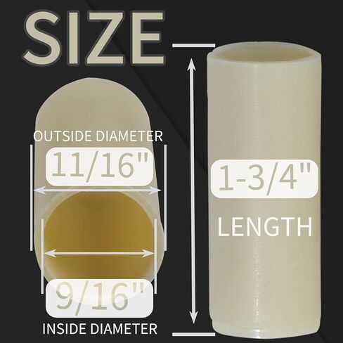 4 قطعة 722106 البطانات المصنوعة من النايلون ذات أوراق المقطورة مقاس 9/16 بوصة معرف × 1-3/4 بوصة طول يناسب عين مزدوجة واسعة 1-3/4 بوصة، معادل in Kuwait