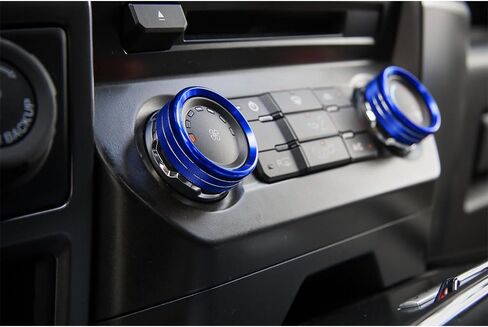لمفتاح ومقطورة مكيف الهواء F150 وزر مقبض الدفع الرباعي وVOL لسيارة Ford F150 XLT 2016 2017 2018 2019، ألومنيوم أسود، 6 قطع (ليس لـ 2021 2022) in Saudi Arabia
