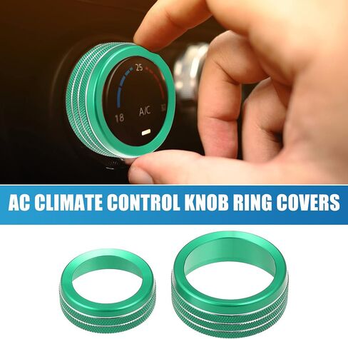 3pcs Car Air Conditioner Knobs Decals AC Radio Switch Knob Cover for Dodge Durango 2017-2020 for Jeep Cherokee Grand Cherokee 17-21 Black in Kuwait