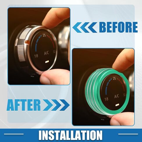 3pcs Car Air Conditioner Knobs Decals AC Radio Switch Knob Cover for Dodge Durango 2017-2020 for Jeep Cherokee Grand Cherokee 17-21 Black in Kuwait