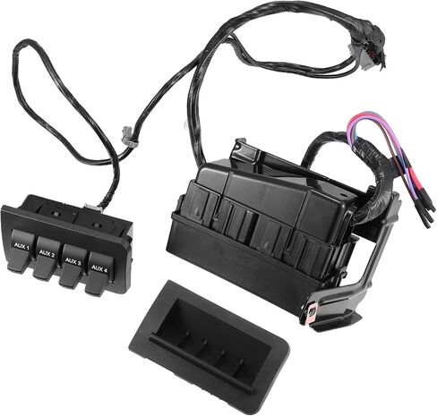 X AUTOHAUX مجموعة واحدة من أدوات التبديل المساعدة داخل لوحة القيادة لسيارة Ford F250 F350 F450 F550 2008 2009 2010 9C3Z14A303A 9C3Z-14A303-A AL3Z-13D730-AA AL3Z13D7 طقم لوحة أضواء التحذير لصندوق التبديل in Saudi Arabia