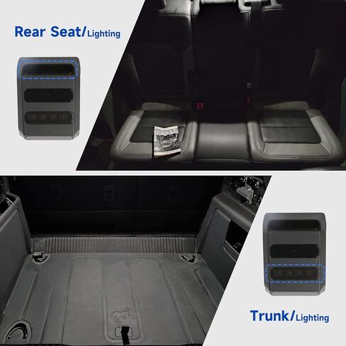 مصابيح السقف الخلفية من BEEGROW تناسب Ford Bronco 2021 2022 2023 2024، أضواء القراءة لملحقات برونكو ببابين، مفتاح اللمس والتحكم الأصلي في زر الضغط (لا تناسب 4 أبواب) in Kuwait