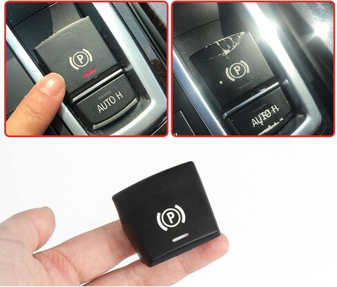 Car Handbrake Parking Brake P Button Switch Cover for BMW 5 7 F01 F02 F07 F10 F11 F18 F30 520 523 730 2009-2017 Old Model（Longer Latch）OEM:61316822518 in Saudi Arabia
