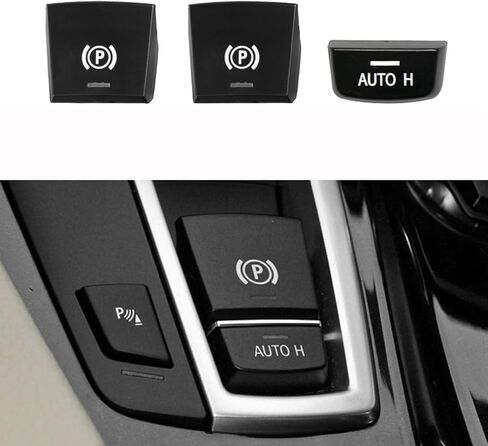 Car Handbrake Parking Brake P Button Switch Cover for BMW 5 7 F01 F02 F07 F10 F11 F18 F30 520 523 730 2009-2017 Old Model（Longer Latch）OEM:61316822518 in Saudi Arabia