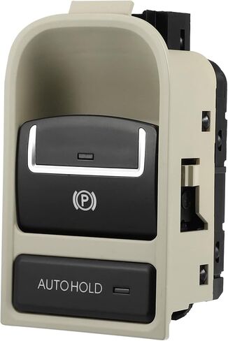 X AUTOHAUX سيارة اليد الفرامل زر وقوف السيارات التبديل الكهربائية فرملة اليد التبديل لفولكس واجن تيجوان 2009-2018 5N0927225A البيج in Saudi Arabia