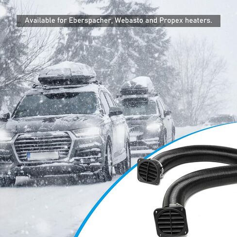 DTNESS 75mm Auto Heater Pipe Ducting, 9Pcs T-Branch Warm Air Outlet Vent Kit, Vent Hose for We-Basto Pro-pex Ebers-pacher Diesel Parking Heater in Kuwait