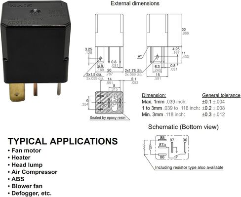 Relay CM1-R-12V، ACM13221، 509010119 قم بتوصيل محرك مروحة تكييف الهواء Micro-ISO للسيارات، كتلة الرأس، ABS، مروحة منفاخ، مزيل الضباب، سخان متعدد الاستخدام خمسة دبابيس 12 فولت 35 أمبير in Kuwait