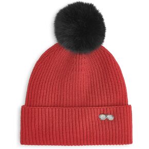 KARL LAGERFELD Women's Beanie Ribbed Sunglasses Pin Hat