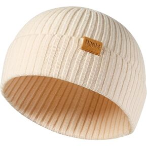 قبعة صغيرة صوف ميرينو 100%، قبعات شتوية دافئة للجنسين، قبعة قصيرة محبوكة ناعمة قابلة للتنفس in Kuwait