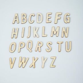 248 Pieces Wooden Letters 1.3 Inch Crafts Unfinished Wood Letters DIY Painting Art Home Decor Kids Spelling Learning