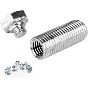 Fake Bolt Diversion Safe with Real Heavy Weight,Hidden Secret Storage Compartment for Cash and Small Items (Silver Small 1)